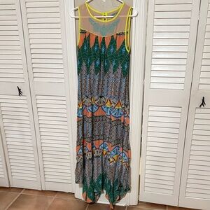 Boutique flying tomato Multicolor Patterned Maxi Dress large